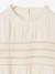 Christmas Blouse with Embroidered Smocking for Girls ecru 