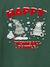 Christmas Print T-Shirt for Boys fir green+navy blue 