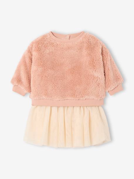 Baby sweatshirt + skirt set rosy 