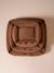 Quilted velvet pet basket FAMILY camel 