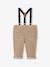 Corduroy Trousers with Removable Braces, for Babies beige 