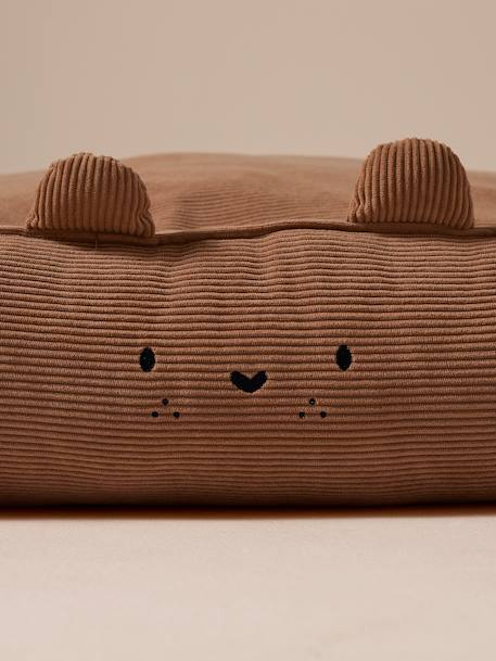Quilted velvet pet basket FAMILY camel 