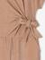 Girl's Christmas jumpsuit with fancy bow detail rosy 