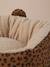 Quilted pet basket FAMILY caramel+printed brown 
