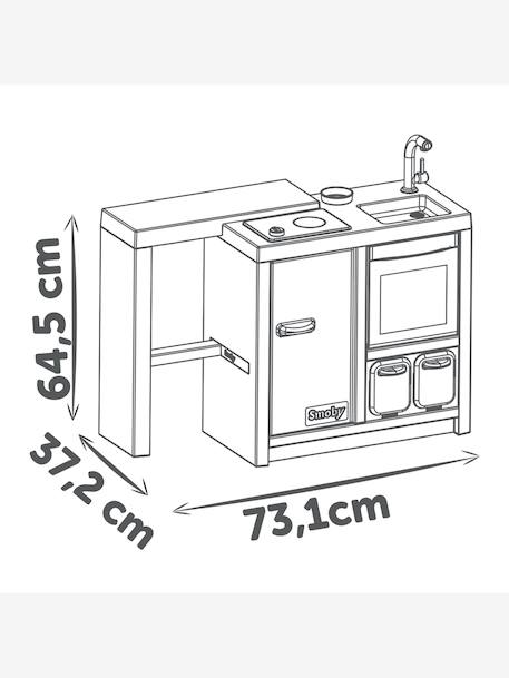 Island kitchen grey 