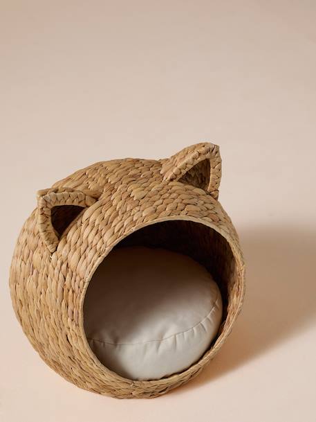 FAMLY water hyacinth cat basket beige 
