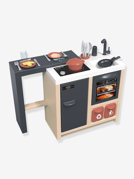Island kitchen grey 