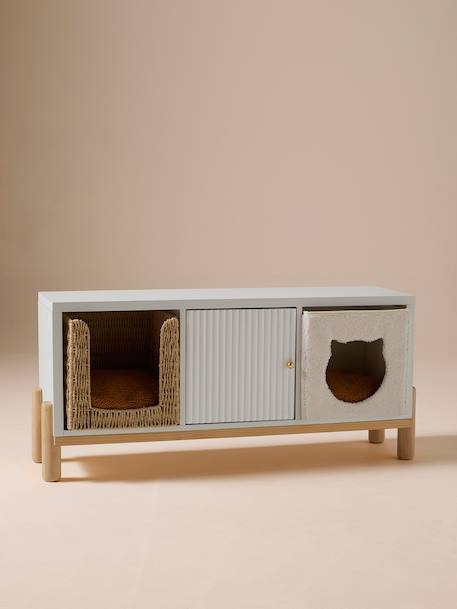 Rope cat basket in FAMILY paper beige 