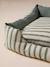 Cotton canvas pet basket FAMILY striped green 