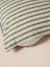 Cotton canvas pet basket FAMILY striped green 