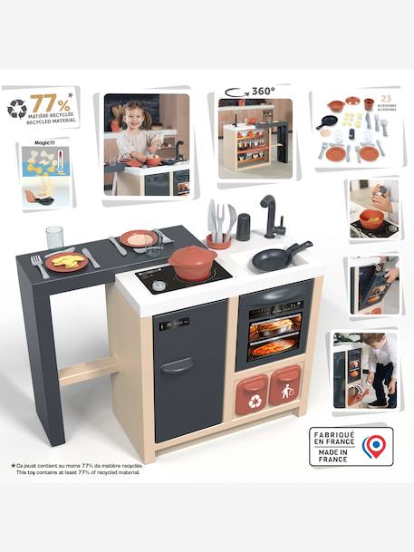 Island kitchen grey 