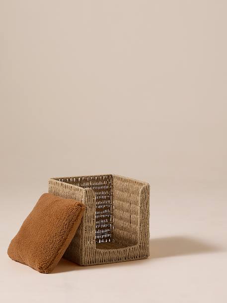 Rope cat basket in FAMILY paper beige 