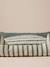 Cotton canvas pet basket FAMILY striped green 