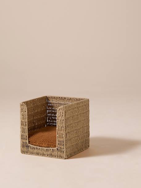 Rope cat basket in FAMILY paper beige 