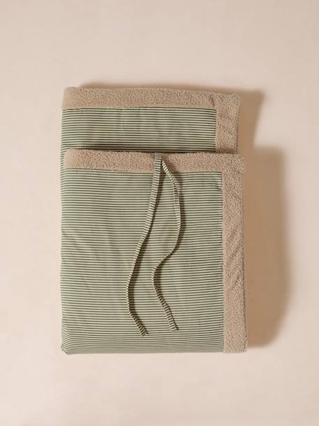 Nomadic rug/blanket for FAMILY pets printed brown+striped green 