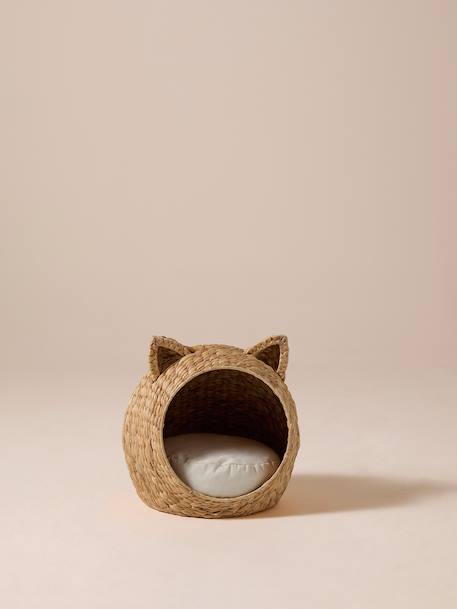 FAMLY water hyacinth cat basket beige 