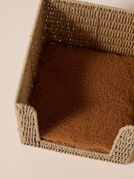 Rope cat basket in FAMILY paper beige 