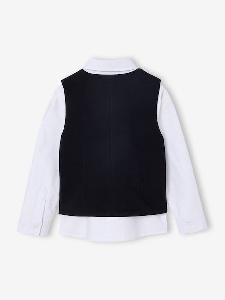 Christmas Shirt & Waistcoat Set for Boys black 