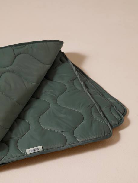 Roll-up travel blanket for pets FAMILY green 