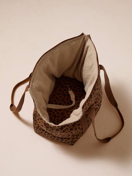 FAMILY pet carrier bag printed brown 