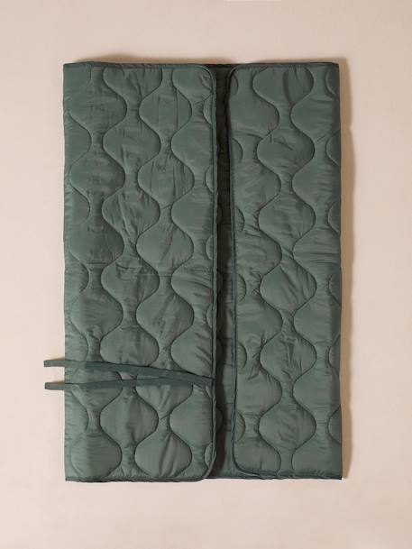 Roll-up travel blanket for pets FAMILY green 