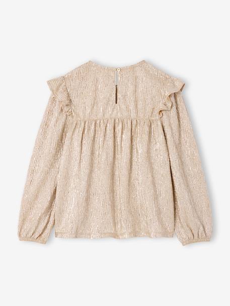 Long-Sleeved Christmas T-Shirt for Girls gold 