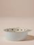 Set of 2 Ceramic Cat Bowls, FAMILY ecru+printed white 