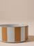 Ceramic Dog Bowl, FAMILY camel+printed white+striped pink 