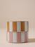 Ceramic Dog Bowl, FAMILY camel+printed white+striped pink 