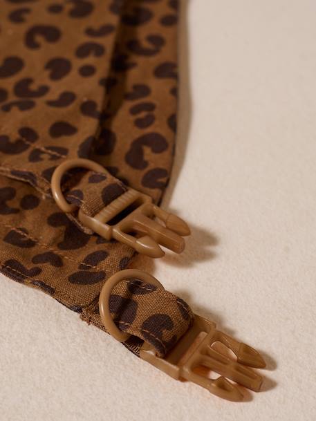 Dog bandana collar FAMILY printed brown 