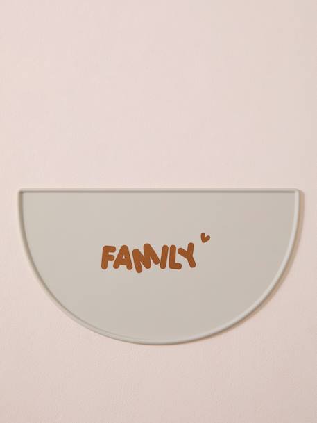 Mat for feeding bowl, FAMILY beige 