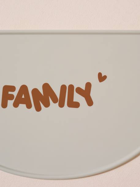 Mat for feeding bowl, FAMILY beige 