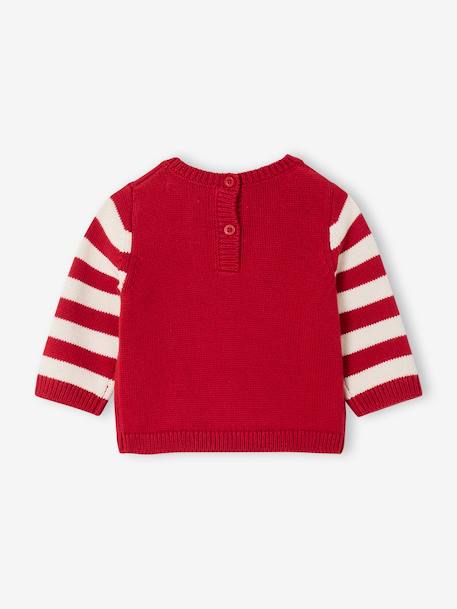 Christmas Reindeer Motif Jumper for Baby Boys red 