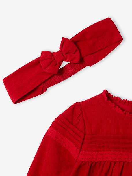 3-Piece Christmas Set for Newborns: Dress + Headband + Tights red 