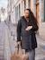 Long, Convertible Lightweight Jacket for During & After Pregnancy by ENVIE DE FRAISE black 