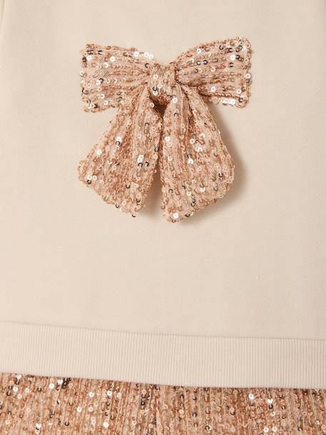 Christmas Set for Baby Girls: Sequinned Sweatshirt & Shorts gold 