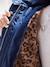 Fur-lined leopard print maternity and babywearing parka ENVIE DE FRAISE navy blue 