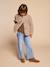 Sherpa Jacket with Leopard-Print Lining, Mother-Daughter Capsule Collection, ENVIE DE FRAISE taupe 