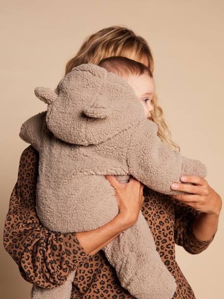 Pramsuit with Leopard Lining, Family Capsule Collection, ENVIE DE FRAISE taupe 