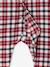 Chequered Jumpsuit + Socks Set for Newborns red 