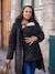 Long, Convertible Lightweight Jacket for During & After Pregnancy by ENVIE DE FRAISE black 