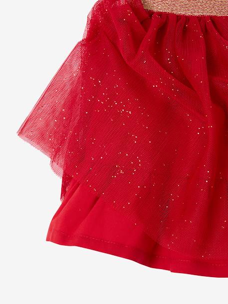 Baby girl set T-shirt skirt band for head accessories for hair Christmas gift box red 