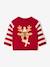 Christmas Reindeer Motif Jumper for Baby Boys red 