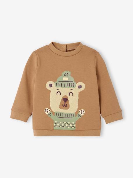 Stylish Sweatshirt for Baby Boys BEIGE MEDIUM MIXED COLOR+caramel 