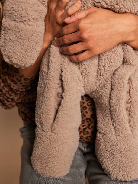 Pramsuit with Leopard Lining, Family Capsule Collection, ENVIE DE FRAISE taupe 
