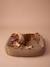 Quilted velvet pet basket FAMILY camel 