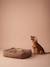 Quilted velvet pet basket FAMILY camel 