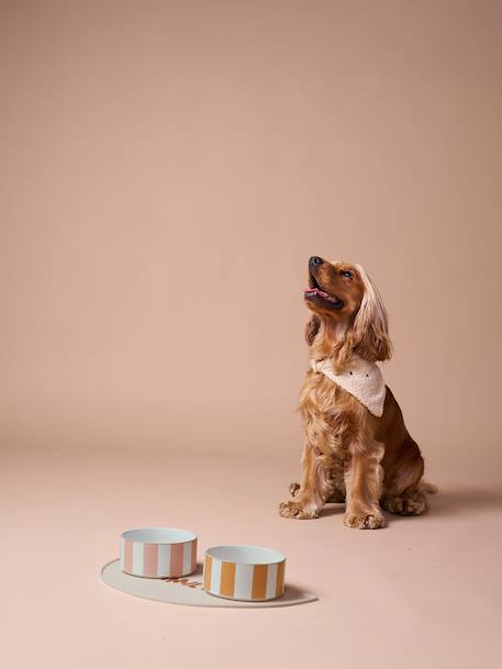 Mat for feeding bowl, FAMILY beige 