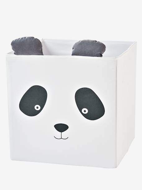 Set of 2 Boxes, in Fabric, Panda Koala Beige 