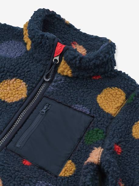 Nolan Fleece Jacket, LIEWOOD brown+navy blue 